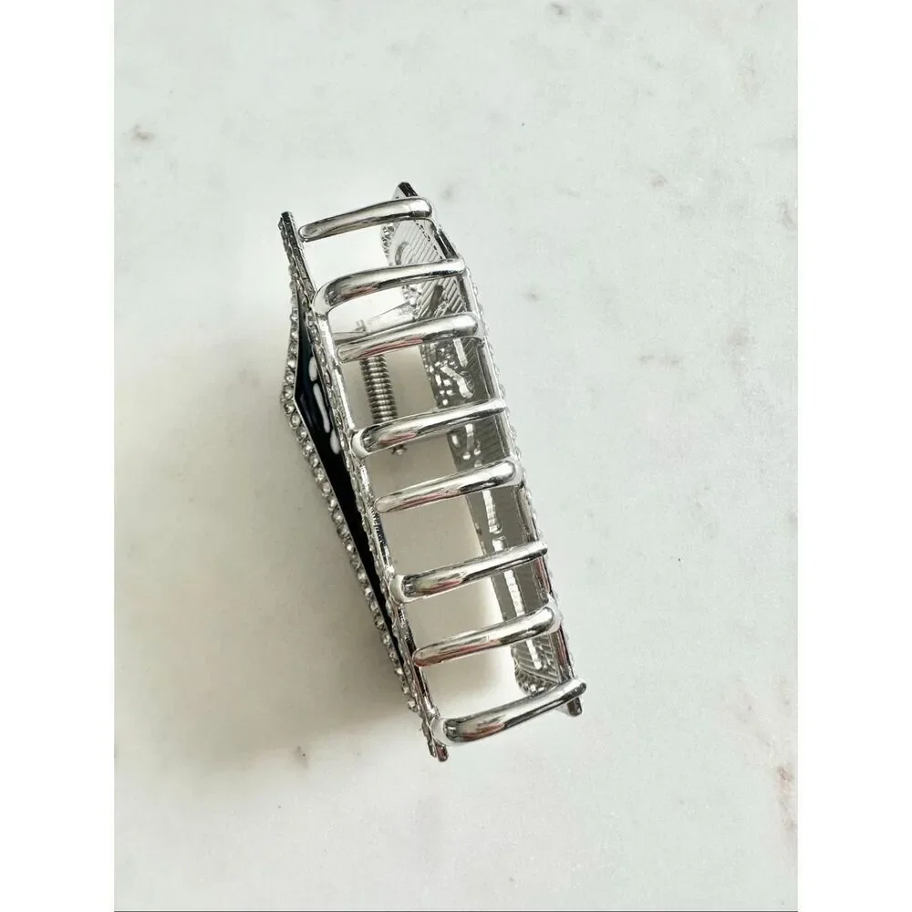 Skeleton Coffin Rhinestone Hair Claw Clip Goth Halloween NWT